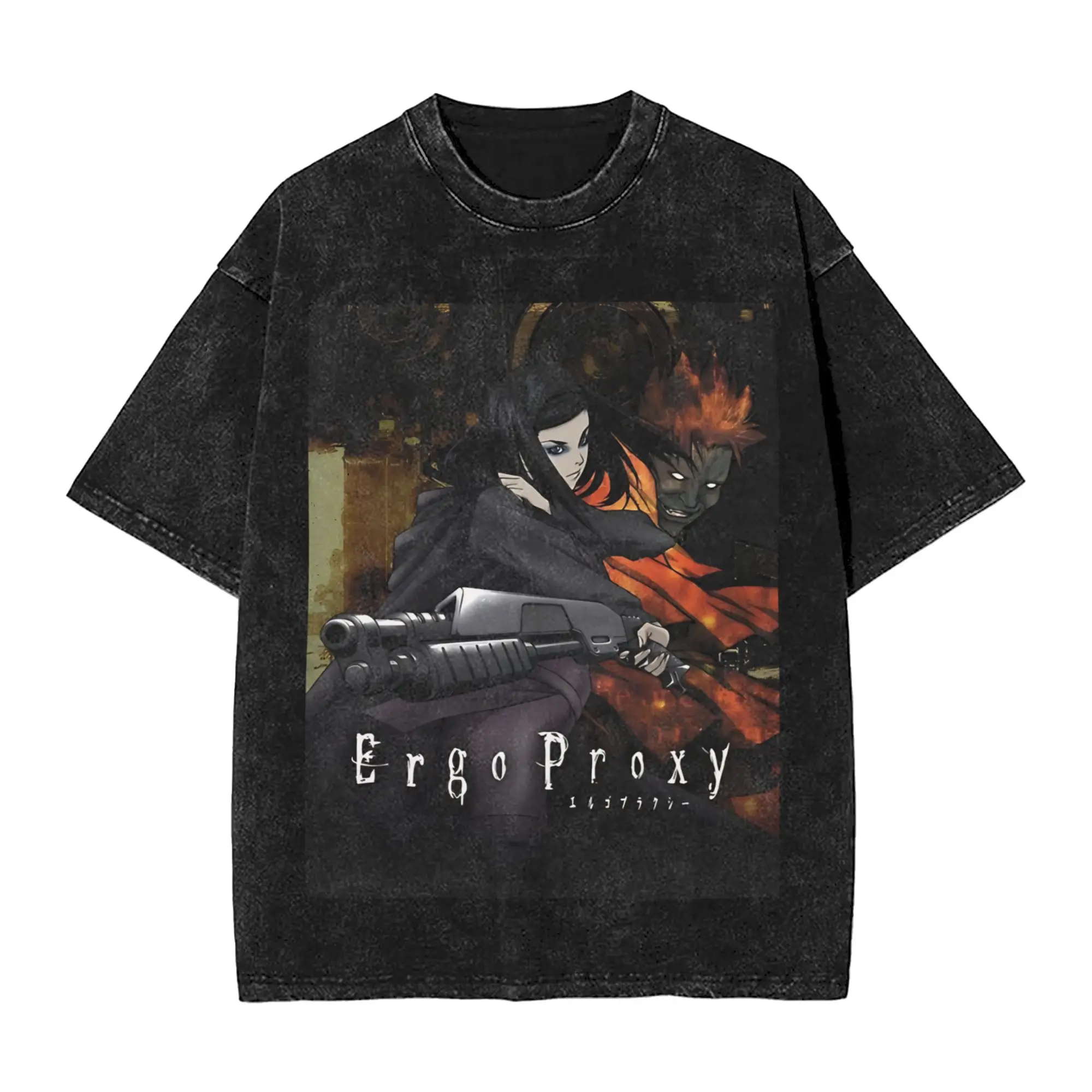 Ergo Proxy  T-Shirt  Hip Hop T Shirts Short Sleeve Y2K Retro Tshirt Summer Casual Round Neck Oversized Top Tees