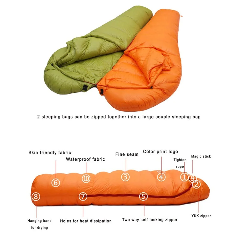！@Factory Customized Super Low Price Professional Waterproof Nylon Fabric Fluffiness Duck Mummy Style Child 3 Seasons Sleeping B