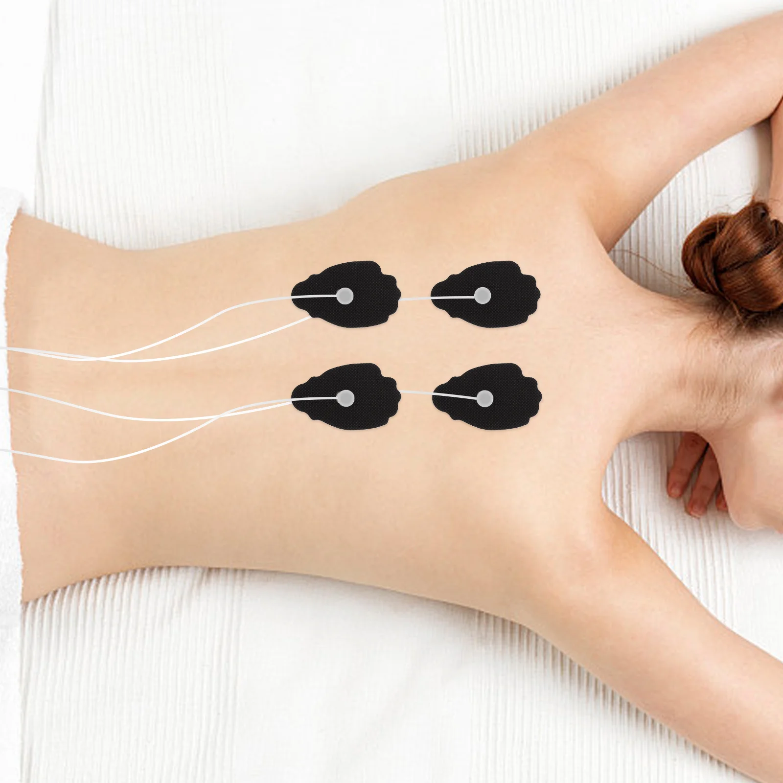 

10pcs Massage Pads Reusable Cloth Electrode Pads For Unit Flexible Self-Adhesive Patches Latex-Free Portable Physiotherapy