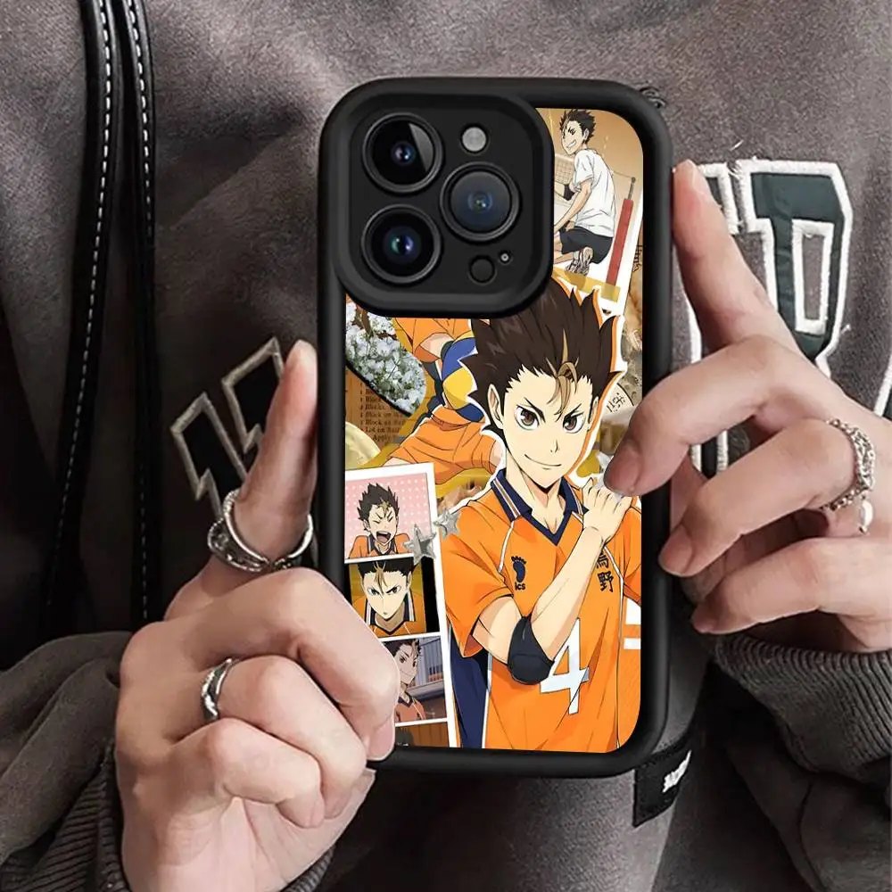 Japan Anime Haikyuu For iPhone 17 Pro Max 16 15 14 13 12 11 Plus Black Soft Phone Cover