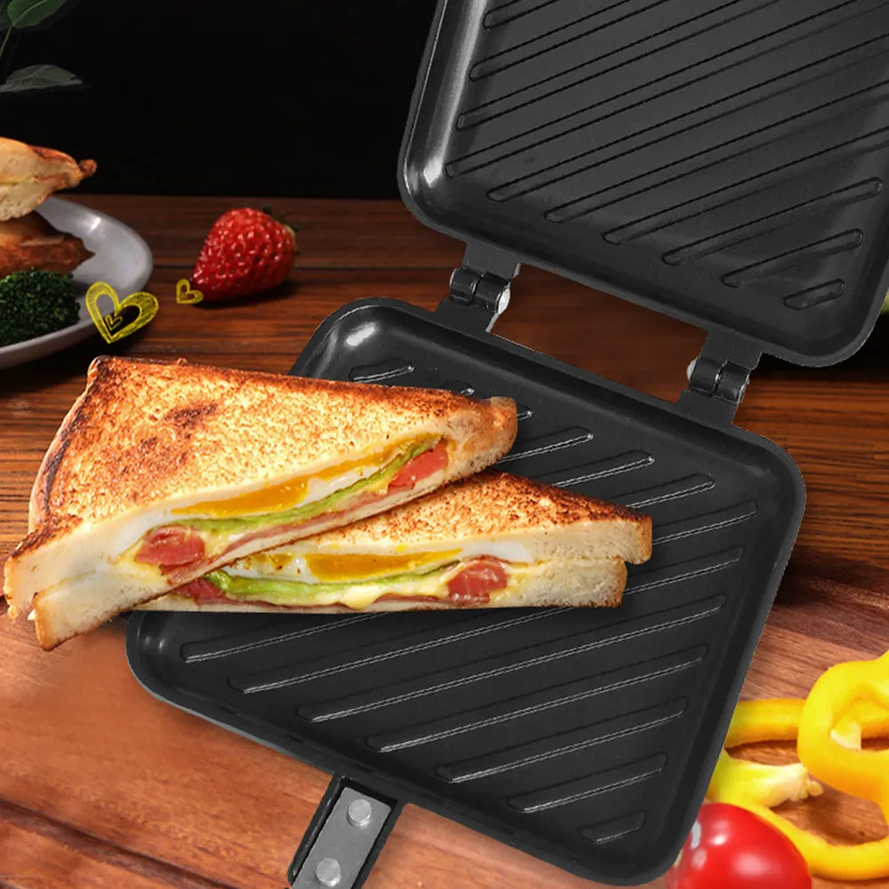 

Многофункциональная сковорода для завтраков: антипригарная, для сэндвичей, хлеба, для дома и улицы, с гладкой поверхностью, легко моется