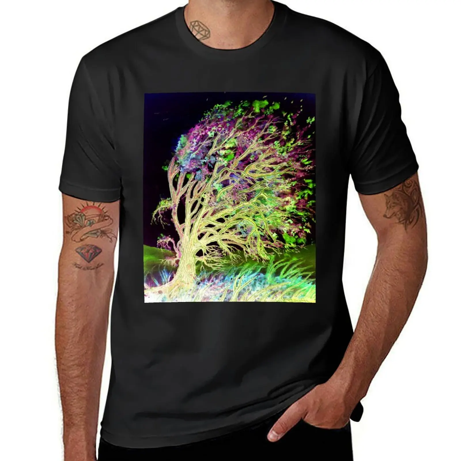 Tree Dreaming T-Shirt plus sizes plus size tops mens graphic t-shirts hip hop