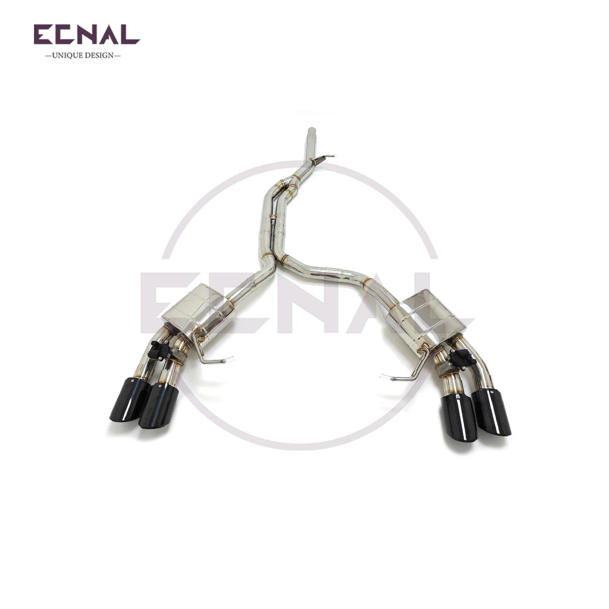 

Выхлопная труба Ecnal для Porsche Macan 2.0T, высокопроизводительная автомобильная спортивная выхлопная труба SS304 с глушителем клапана