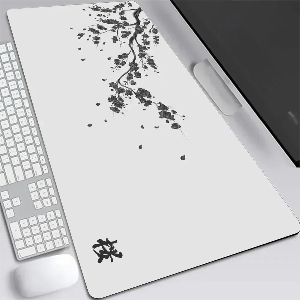 

Japan Cherry Blossom Mouse Pad XXL Gray Laptops Gaming Deskmat Sakura Mousepad Anime Office Carpet Gamer Keyboard Computer Desks