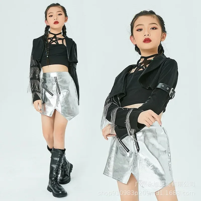Meisjes Hip Hop Street Dance Oefenkleding Kindermodel Wandelen Stage Performance Kleding Moderne Dans Jazzdanskostuum