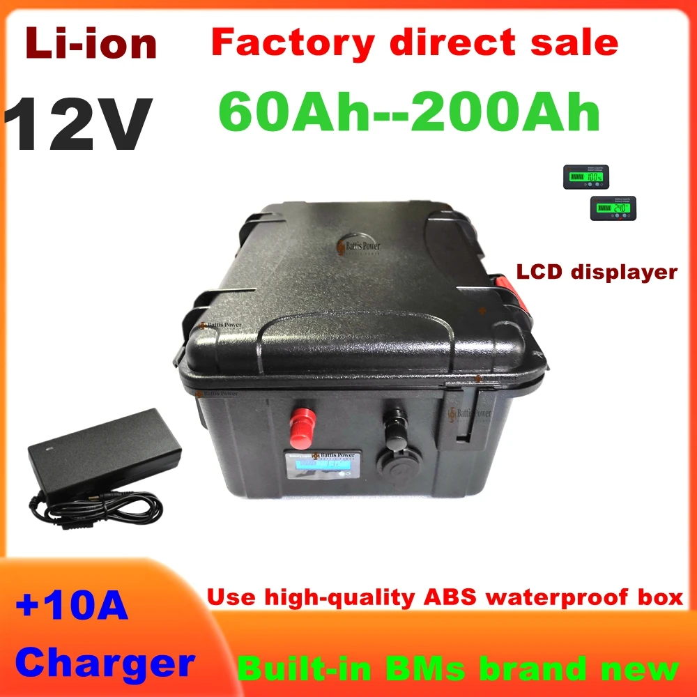 24V 50Ah 60Ah 80Ah 100Ah 130Ah 150Ah 180Ah Lifepo4 battery BMS 8S Charger