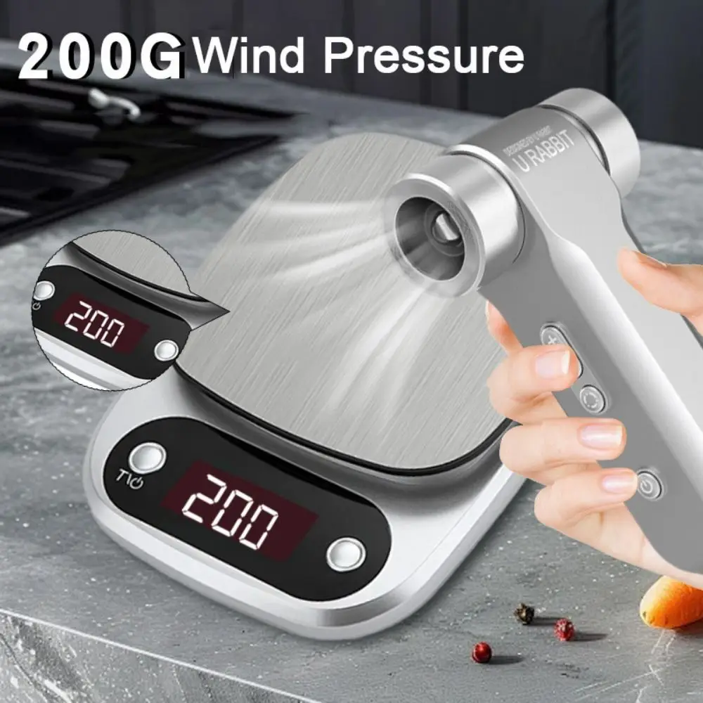 

130000PRM Mini Turbo Jet Fan with LED Light Brushless Motor Violent Turbofan Quiet High Speed Power Air Duster Keyboard Cleaning