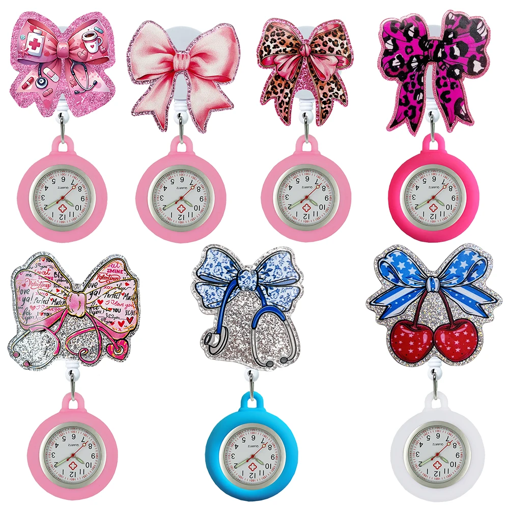 YIJIA Cartoon Bowknot Nurse Watch