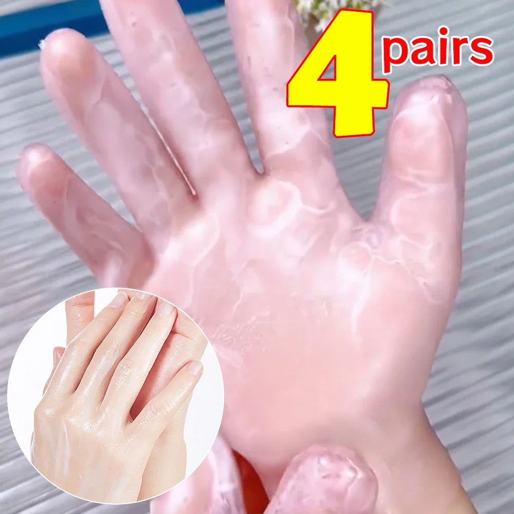 

DIY Silicone Moisturizing Hand Mask Gloves Hands Care Spa Anti-drying Anti Cracking Elastic Gel Gloves Massage Nourishing Tools