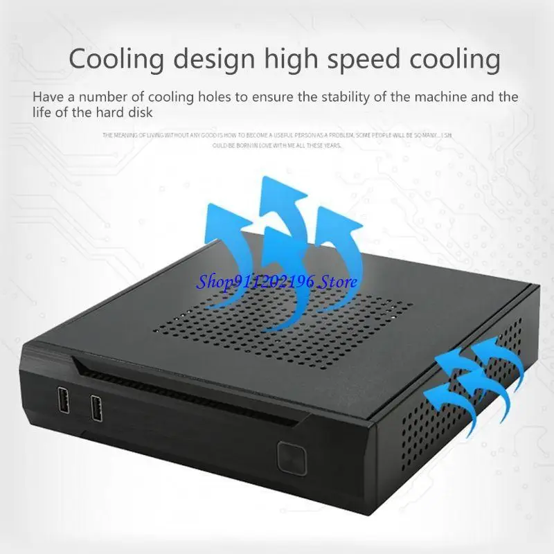 P82A QX01 GAMING PC Desktop Chassis Case Mini ITX Computer Cases para USB2.0 2.5in HDD