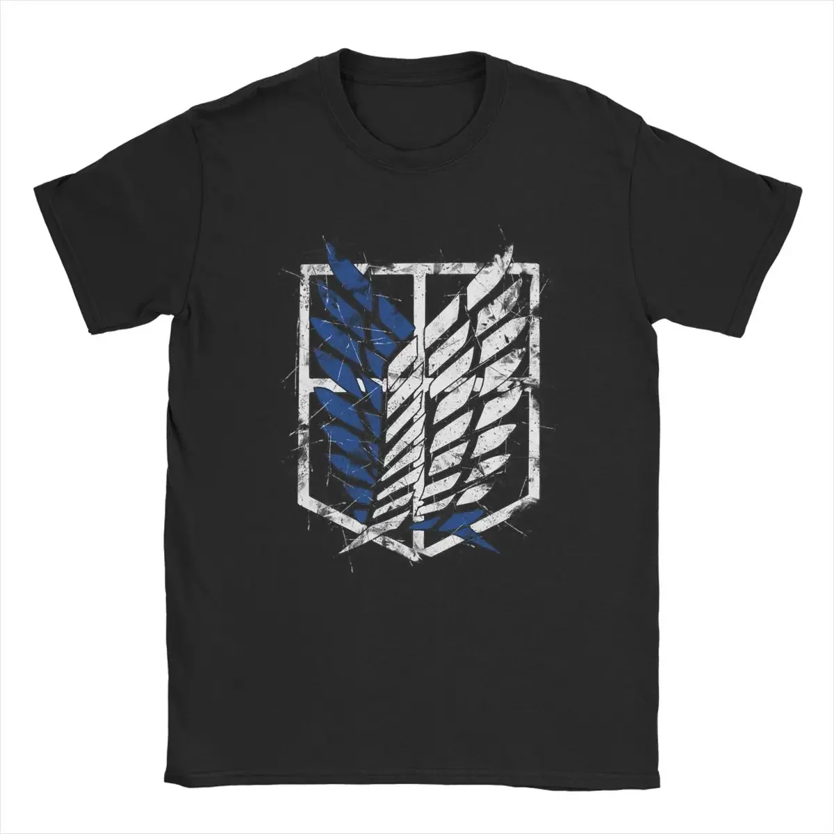 Scouting Legion Wings Of Freedom T-Shirt for Men AOT Anime Cool Cotton Tees O Neck Short Sleeve T Shirts Oversized Tops