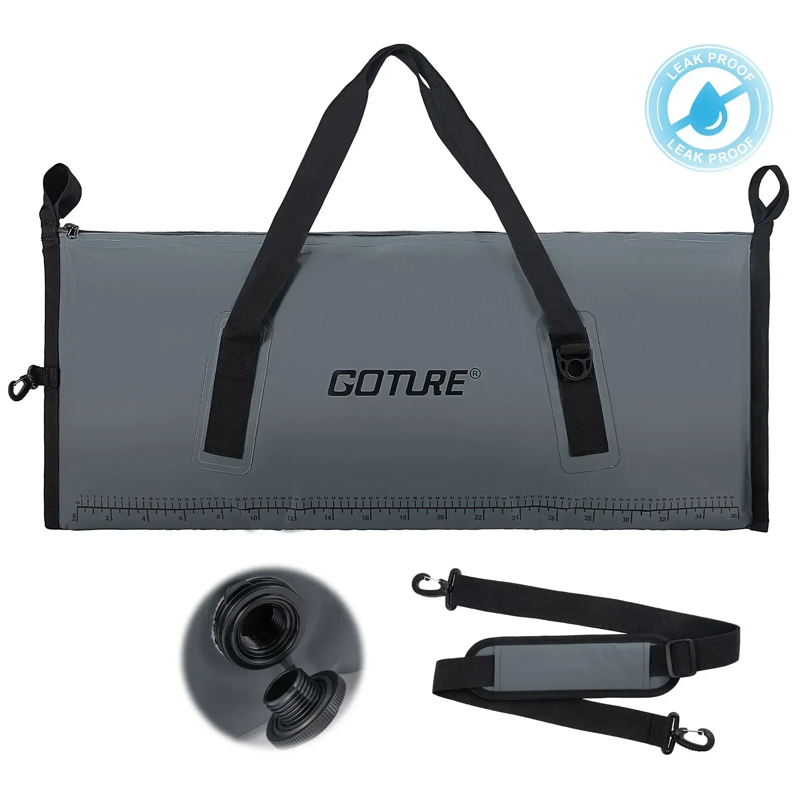 Goture Insulate Fish Cooler Bag 102x42cm Leakproof Bag PVC Portable Multifunctional Outdoor Waterproof Fish Bag Fishing Gear