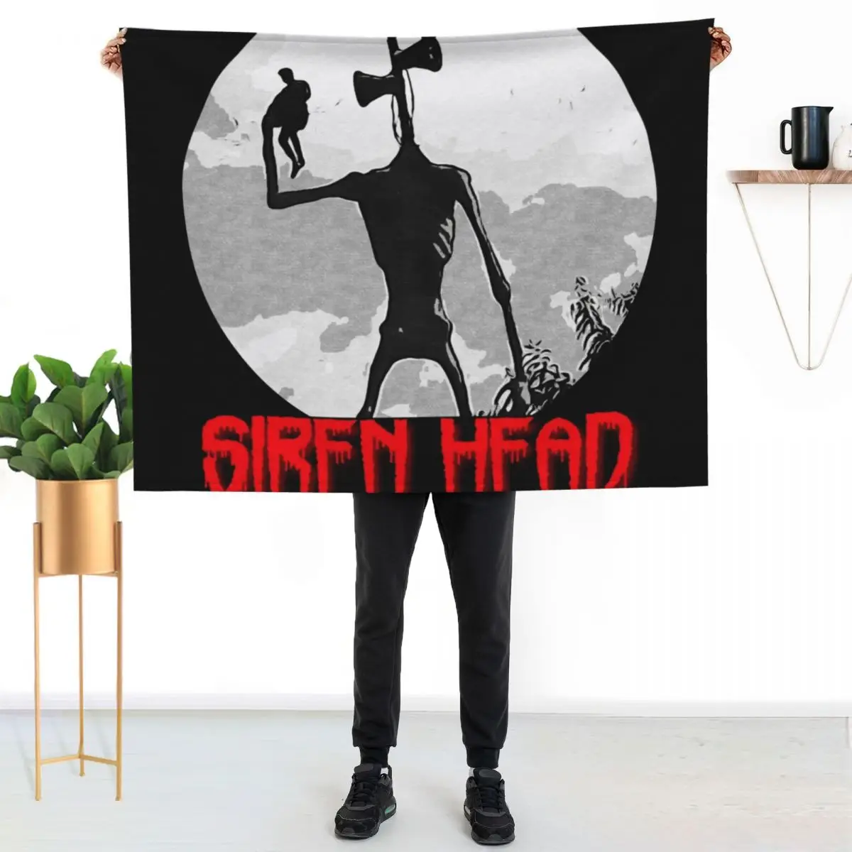 Siren Head Throw Blanket Quilt Decorative Sofa Blankets For Baby Bed Shaggy Furry Blankets
