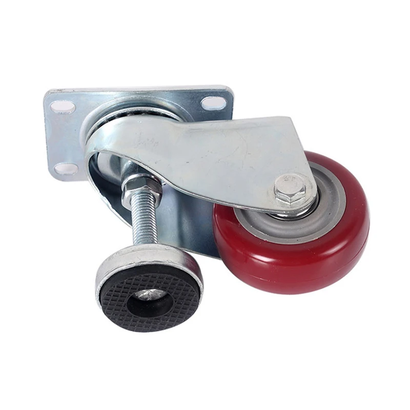 3Inch Caster With Foot Cup Horizontal Adjustment Support Frame Wheel Equipment Precision Instrument Universal Wheel