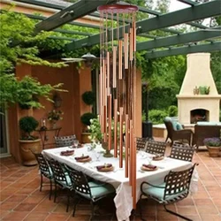 12 Tubes Wind Chimes Aluminum Tube Pine Metal Pipe Wind Chimes Bells Decor Outdoor Yard Decoration Large Wind Chimes Bells