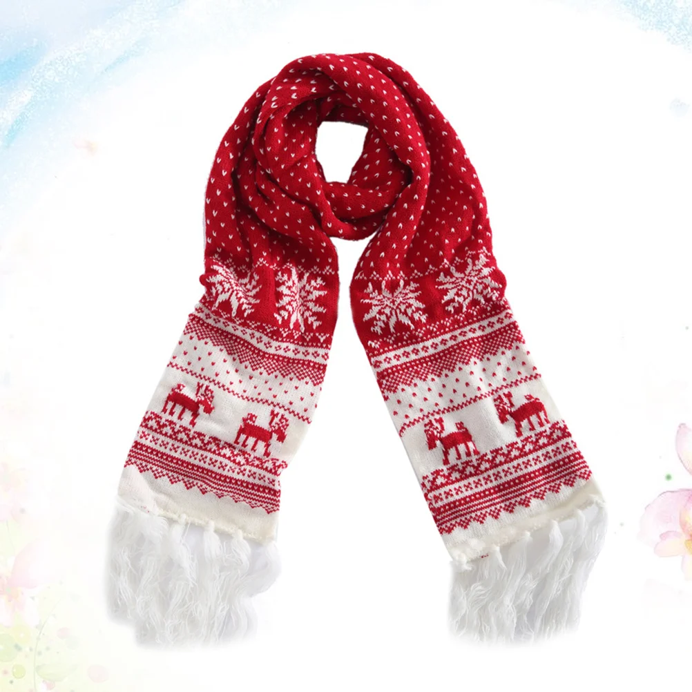 Christmas Themed Scarves Autumn And Winter Cold Protection Scarf Miss Cold-proof