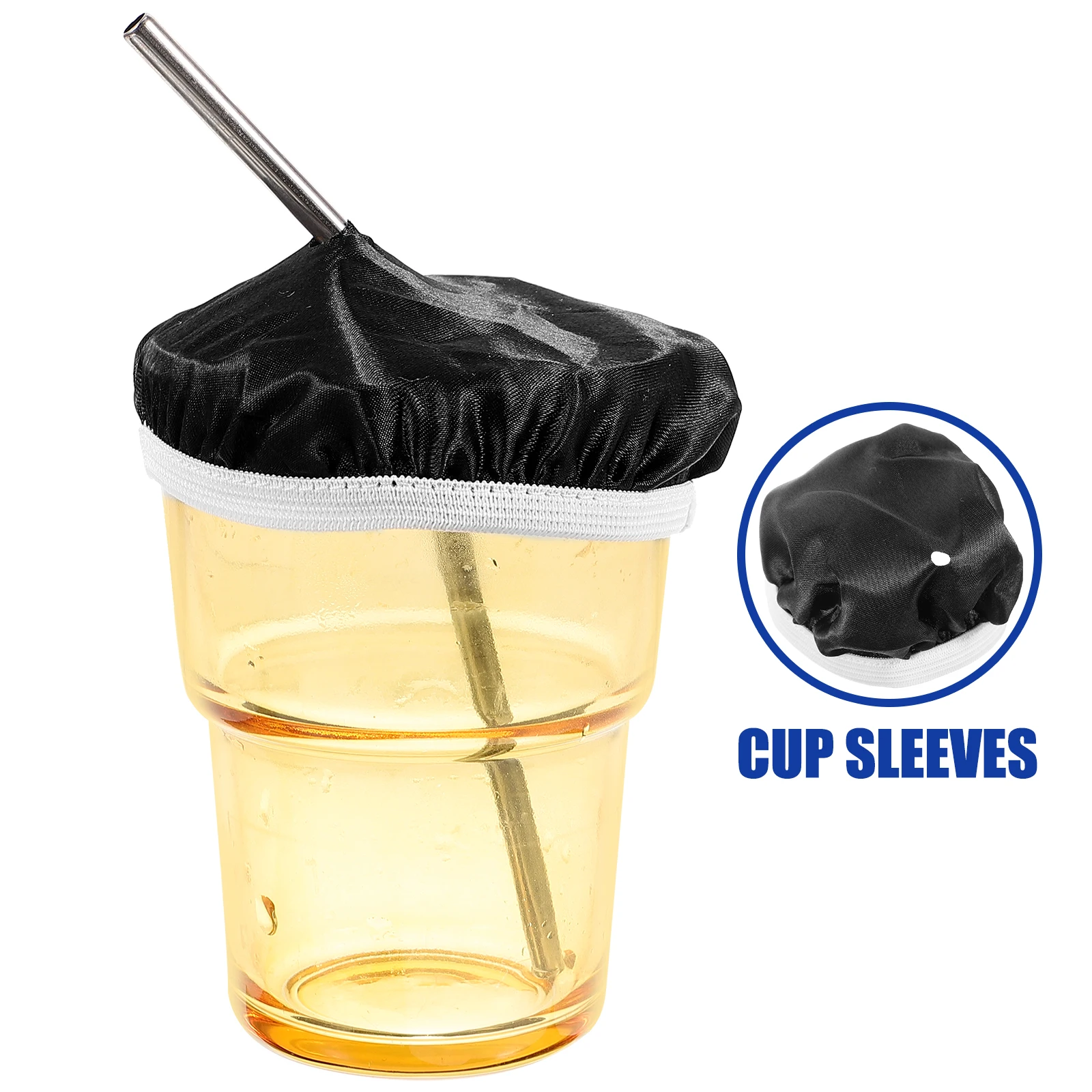 

10pcs Cup For Drinks Night Reusable Elastic Drink Protective Wine Glass Covers Universal Polyester Travel Cup Sleeves