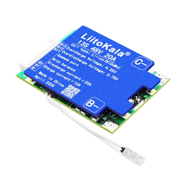 1-10 Uds LiitoKala 13S-48V20A-BMS 18650 Li-ion paquete de litio BMS placa PCB PCM equilibrio placa de circuitos integrados para Arduino