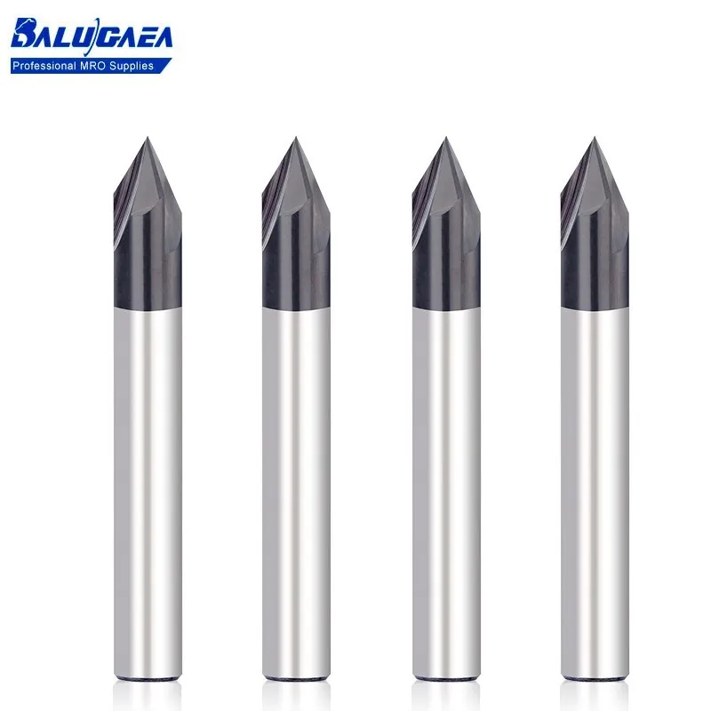 

Chamfer Mill Cutter 3 Flute 60/90Degrees Milling Cutter CNC Router Bit 1/4" Shank Carbide Endmills CNC Cutter Chamfering Tool