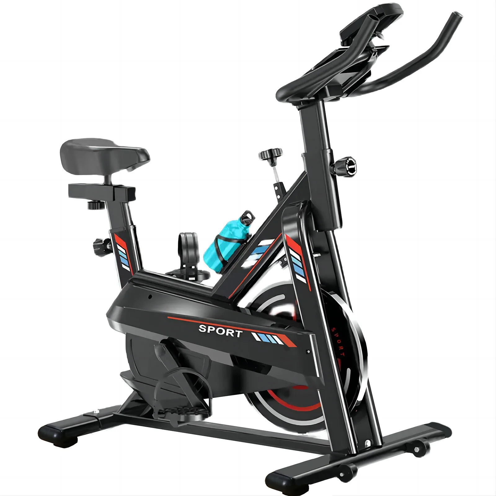 Foldable Magnetic Indoor Smart Cycling Bike Featuring Heart Rate Low Noise Digital Display Felt Pad