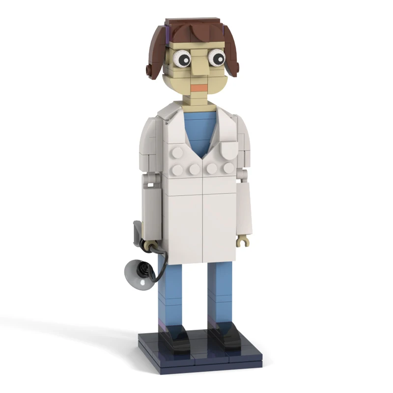 

148 шт. MOC доктор со стетоскопом, фигурка, модель, модульные строительные блоки, сделай сам, креативная сборка, развивающие игрушки, подарок