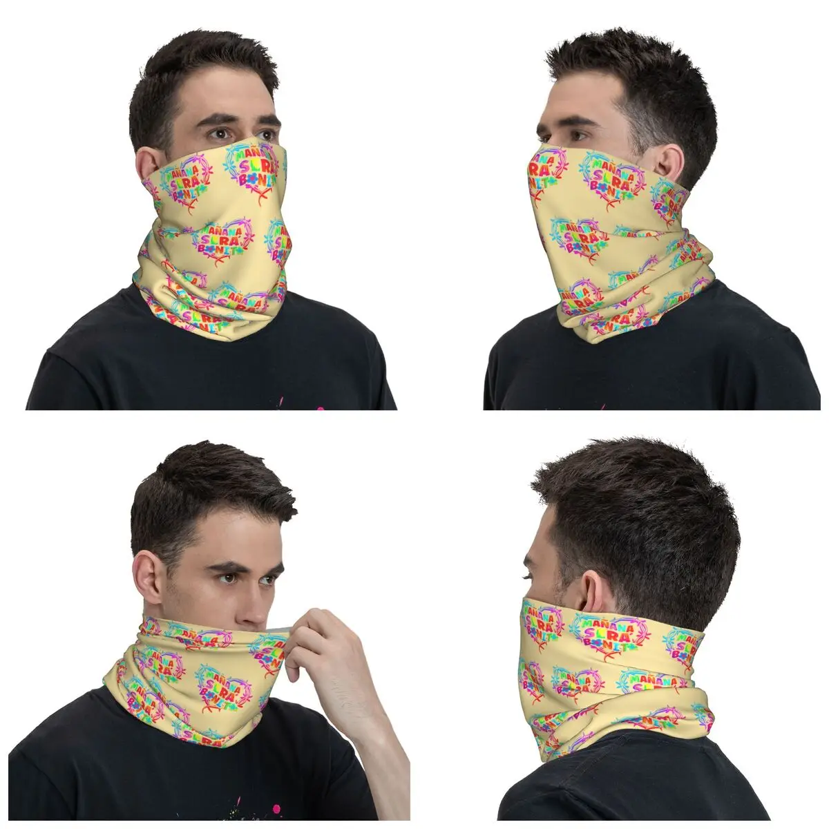 Manana Sera Bonito Karol G Actieve Bandana Nekhoes Gedrukt Reggaeton Muziekmasker Sjaal Warm gezichtsmasker Rijden Volwassen Winter