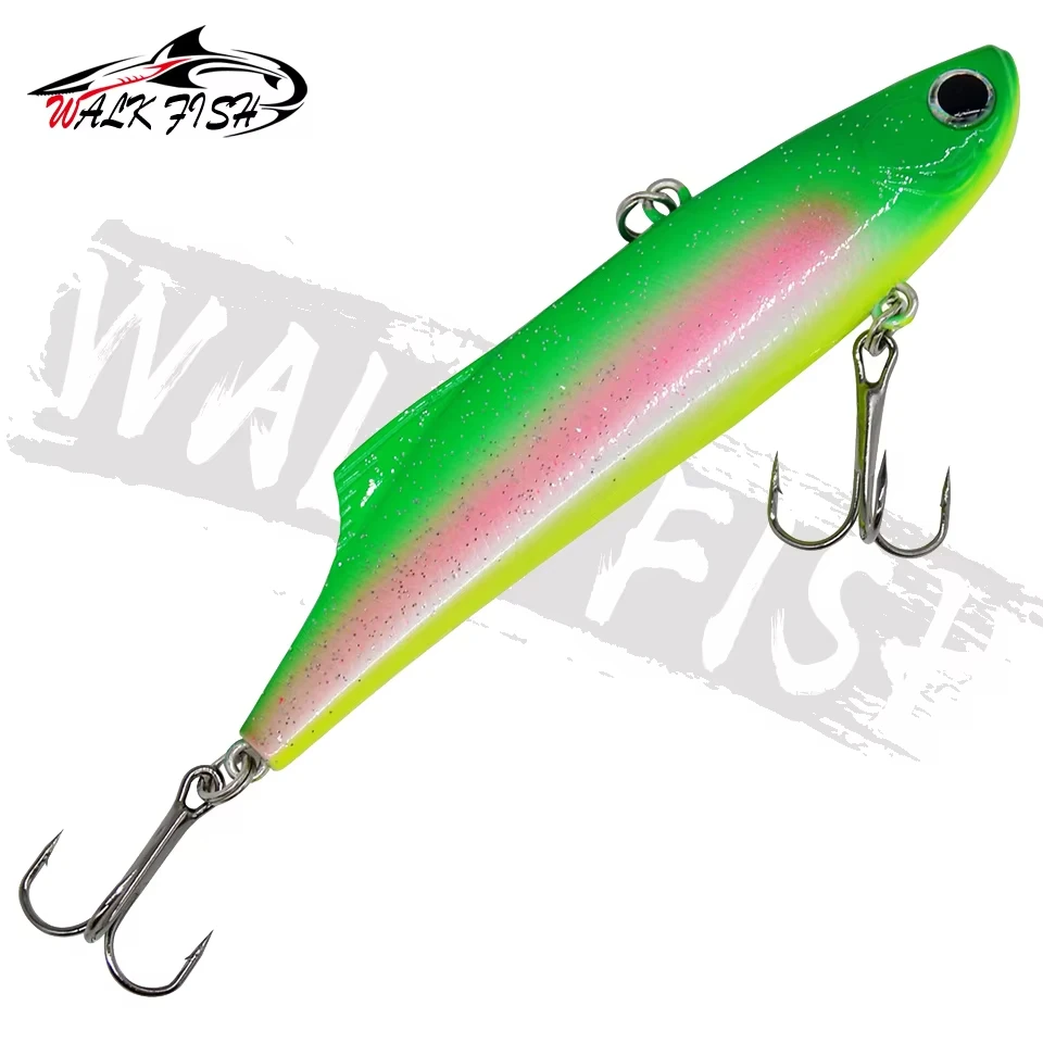 WALK FISH 1Pcs 9cm 26g Winter Ice VIB Lure Sinking Long-range Full-swimming Layer Bionic Artificial Hard Bait Fishing Gear Trout