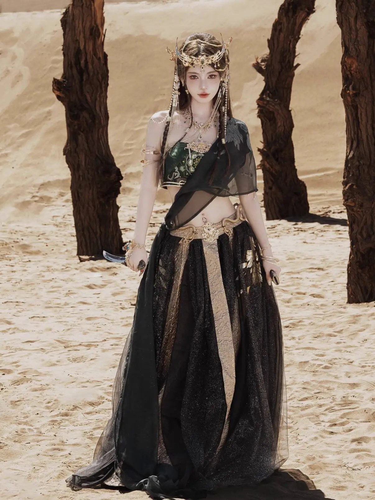 

New Dunhuang Flying Apsaras Exotic Style India Western Beauty Ancient Style Hanfu Women Photo Studio Performance Dance Costume