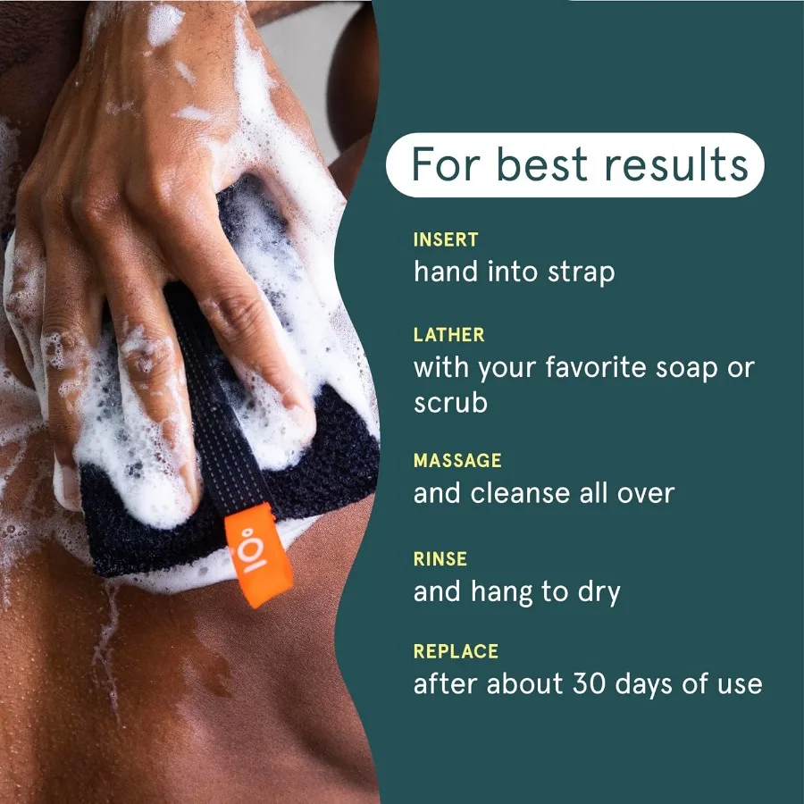 Cleanlogic Sport Exfoliërende Body Scrubber Grote Exfoliator Tool voor Atleten Dagelijkse Huidverzorging Routine voor Gladde Schone Huid Asso