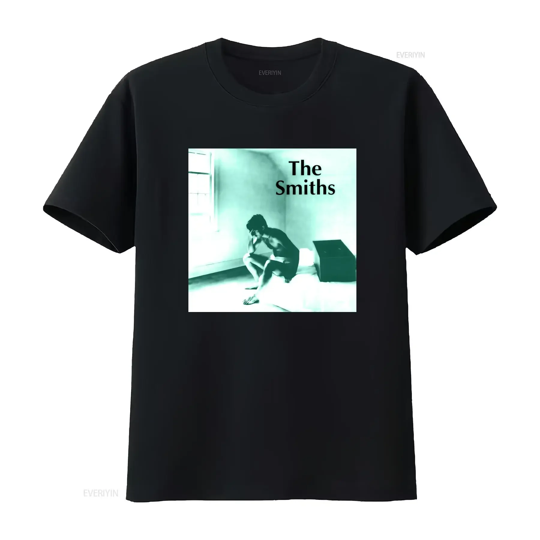 Men'S The Smiths Vintage 1984 Morrissey T Shirt Official Merch Replica Marr Print Casual Round Neck for Attire Signature homme