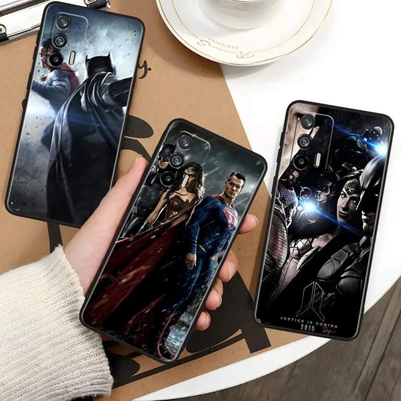 Superman Batman For OPPO Realme GT Neo 5 SE 10 9i 8i 7i 6s 5 Narzo 50i 50A 240W Pro Plus Black Soft Phone Case