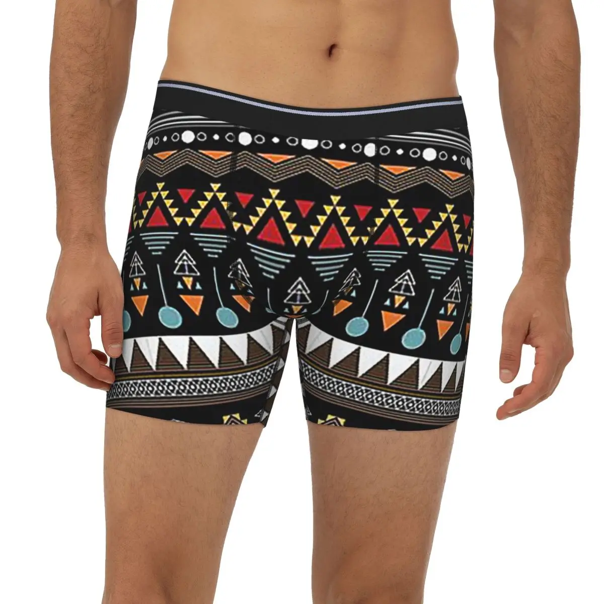 

Indian Painting Native American Aztec Tribal Pattern Long Boxer Underpants Short Men's Panties Soft Underwear for Homme Man Gift