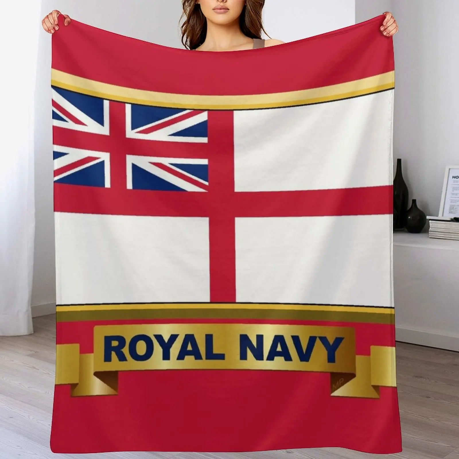 

ROYAL NAVY White Ensign Gifts, Masks, Stickers & Products (GF) Throw Blanket For Decorative Sofa Beach Comforter Baby Blankets