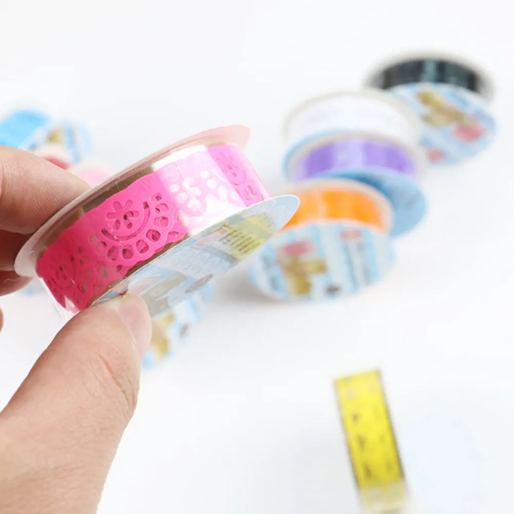 

12Pcs Hollow Lace Tape Premium Craft Tape for Scrapbooking Journals Letters Personalized Decorative Projects Stickers