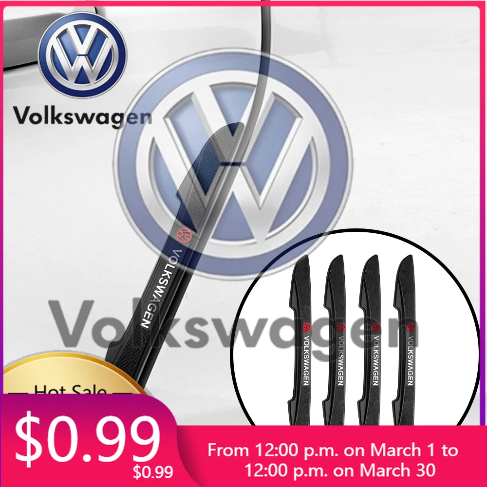 

Новые модные накладки 2026 года для Volkswagen VW: 4 шт. защитных наклеек на двери автомобиля, накладки на бампер и зеркала заднего вида для Volkswagen VW