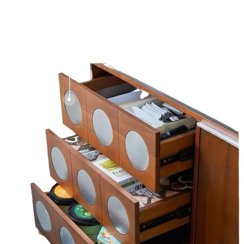 

boxwood retro integrated dining side cabinet against the wall living room locker