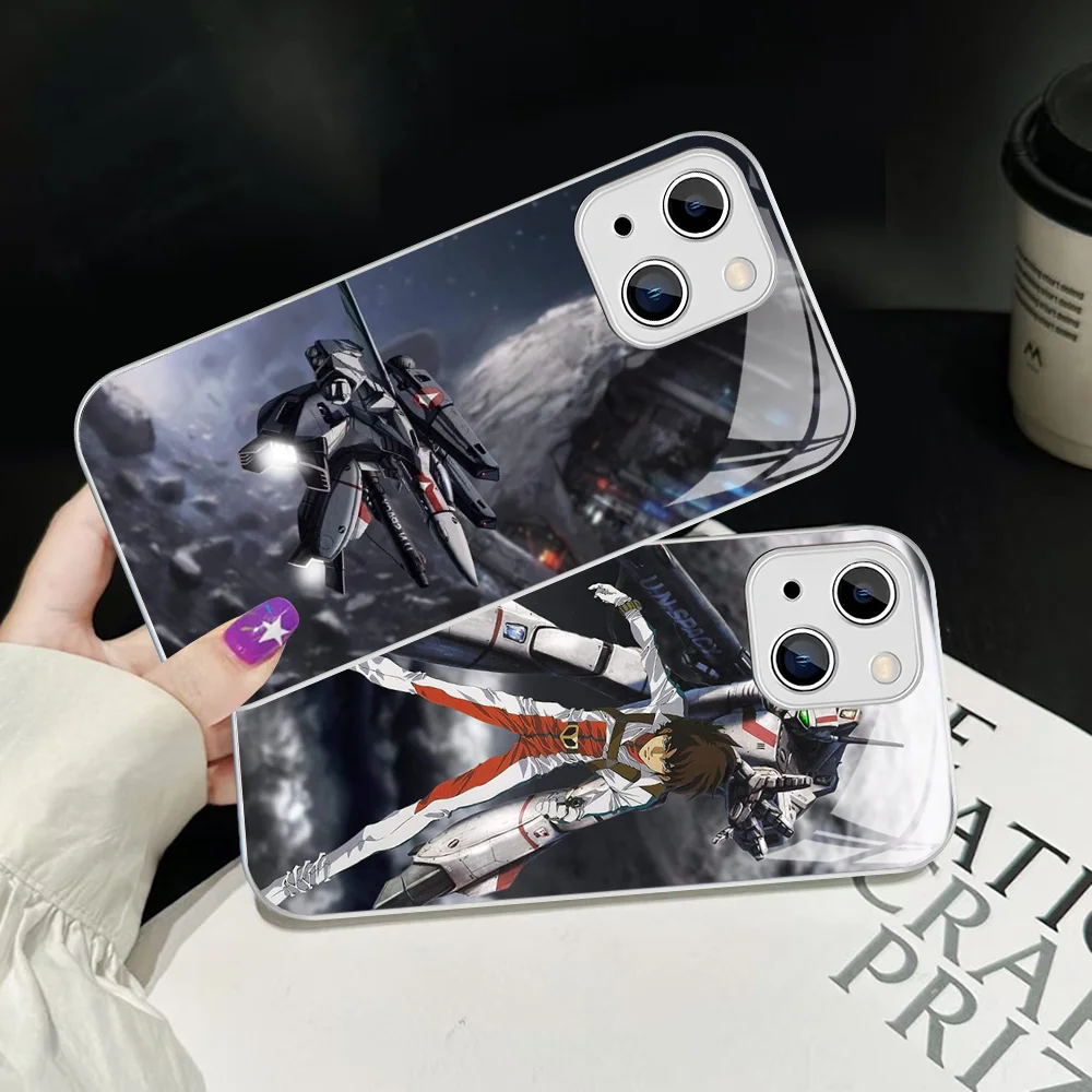 

R-Robotechs Macross Phone Case For IPhone 14 13 12 Mini 11 Pro XS Max X XR 14 Plus Tempered Glass Cover