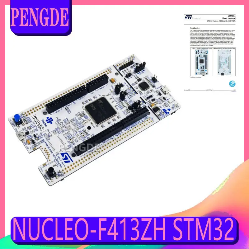 

NUCLEO-F413ZH STM32 Nucleo-144 development board with STM32F413ZHT6 MCU supports Arduino ST Zio and morpho connectivity