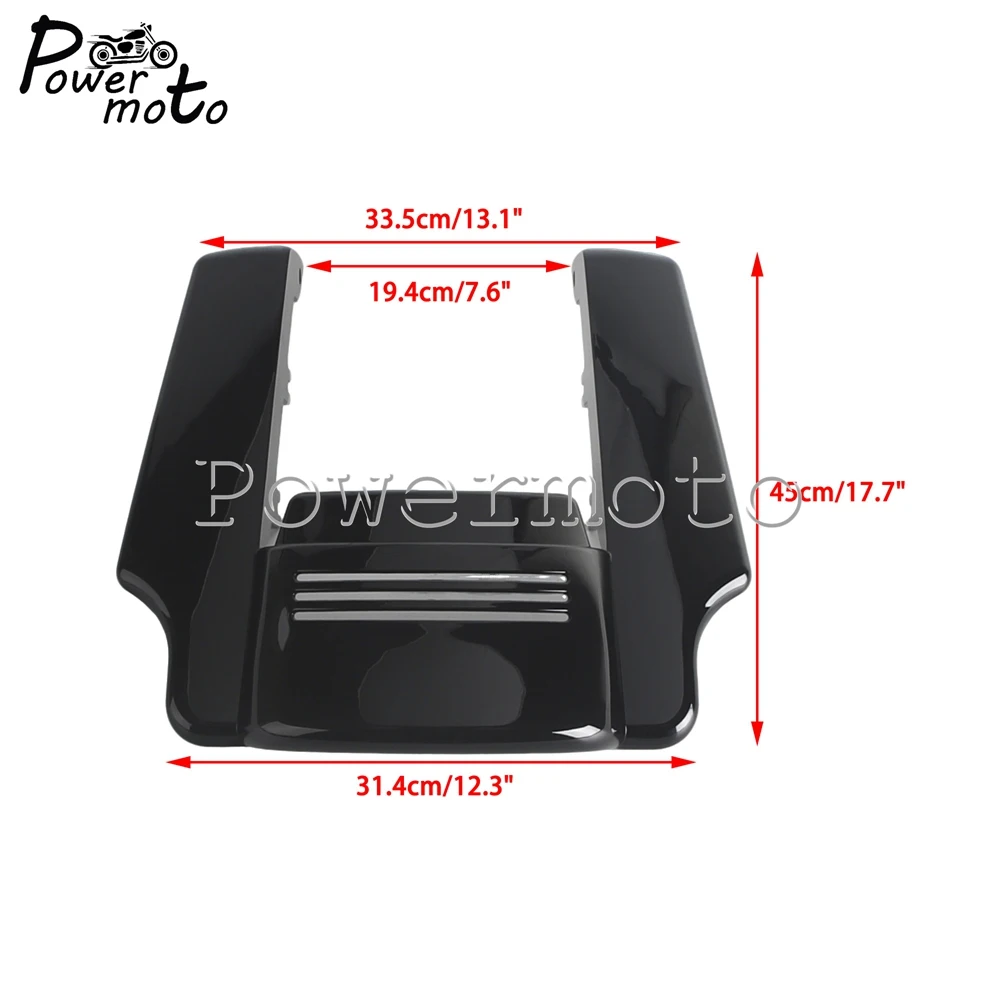 Motorcycle Rear Fender Extension 5 Inch Stretched Black Pre-Drilled Holes Side Filler Panels For Harley Touring Models 2014+