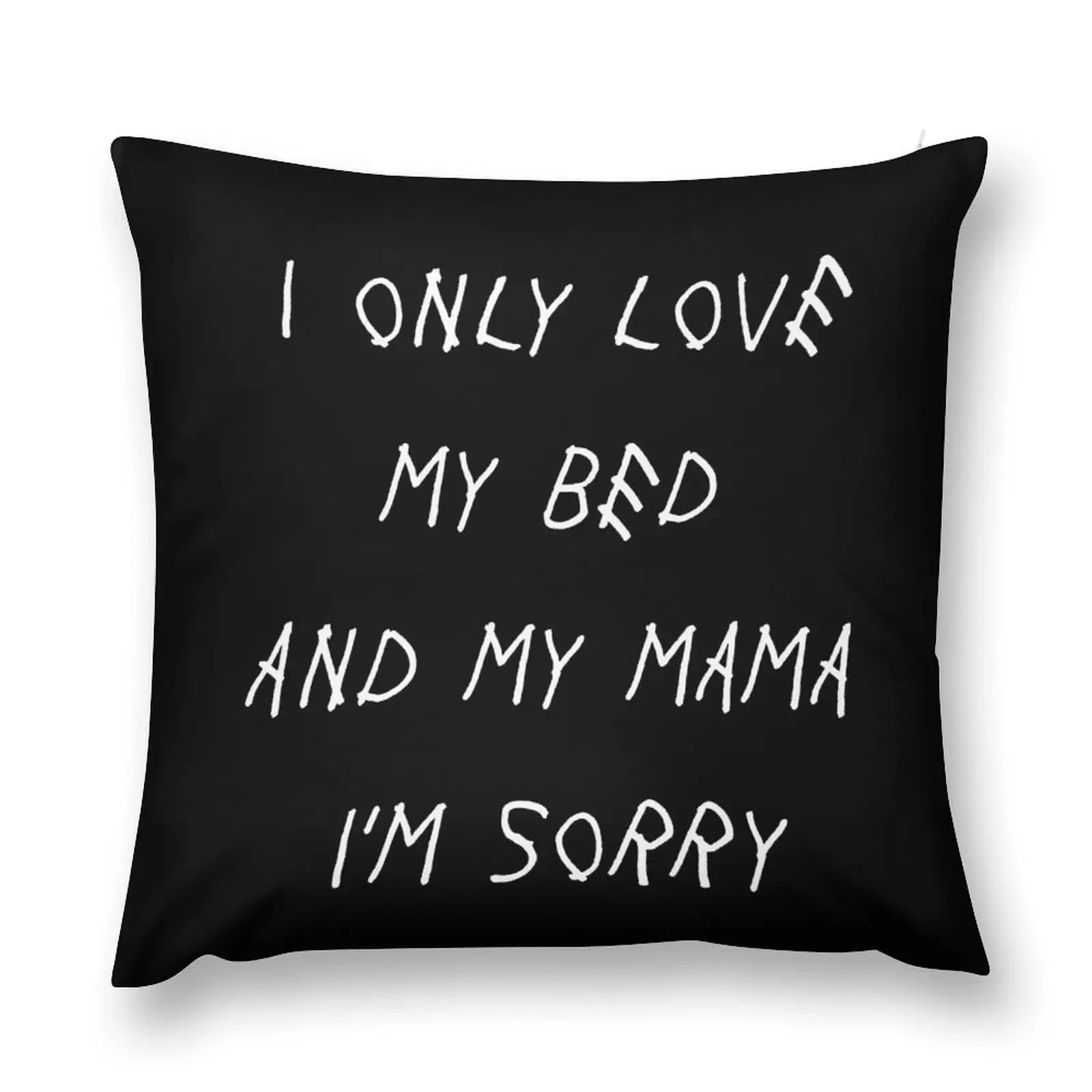 I Only Love My Bed And My Mama I'm Sorry Drake Lyrics God's Plan Throw Pillow pillow cover christmas pillow