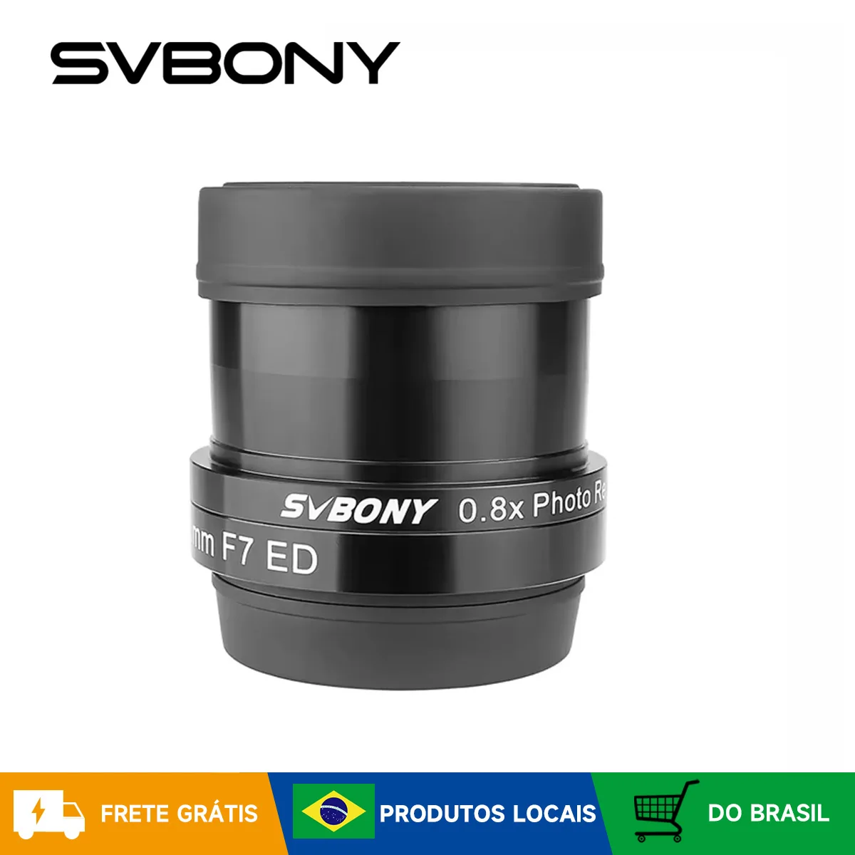 Svbony SV193 2 Polegada 0,8X Acessório de telescópio redutor focal para aplatador de campo para SV503 80/102mm ED Telescope