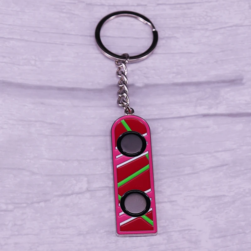 Marty McFly Hover Board Keychain Back To The Future Hoverboard keyring Time travel Sci-fi Movie Fans Cool accessories