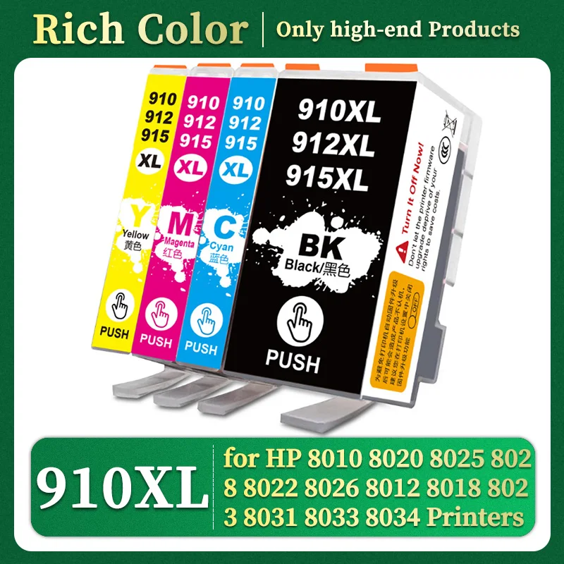 910XL 912XL 915XL Compatible Ink Cartridge For HP Officejet 8010 8020 8025 8028 8022 8026 8012 8018 8023 8031 8033 8034 Printers