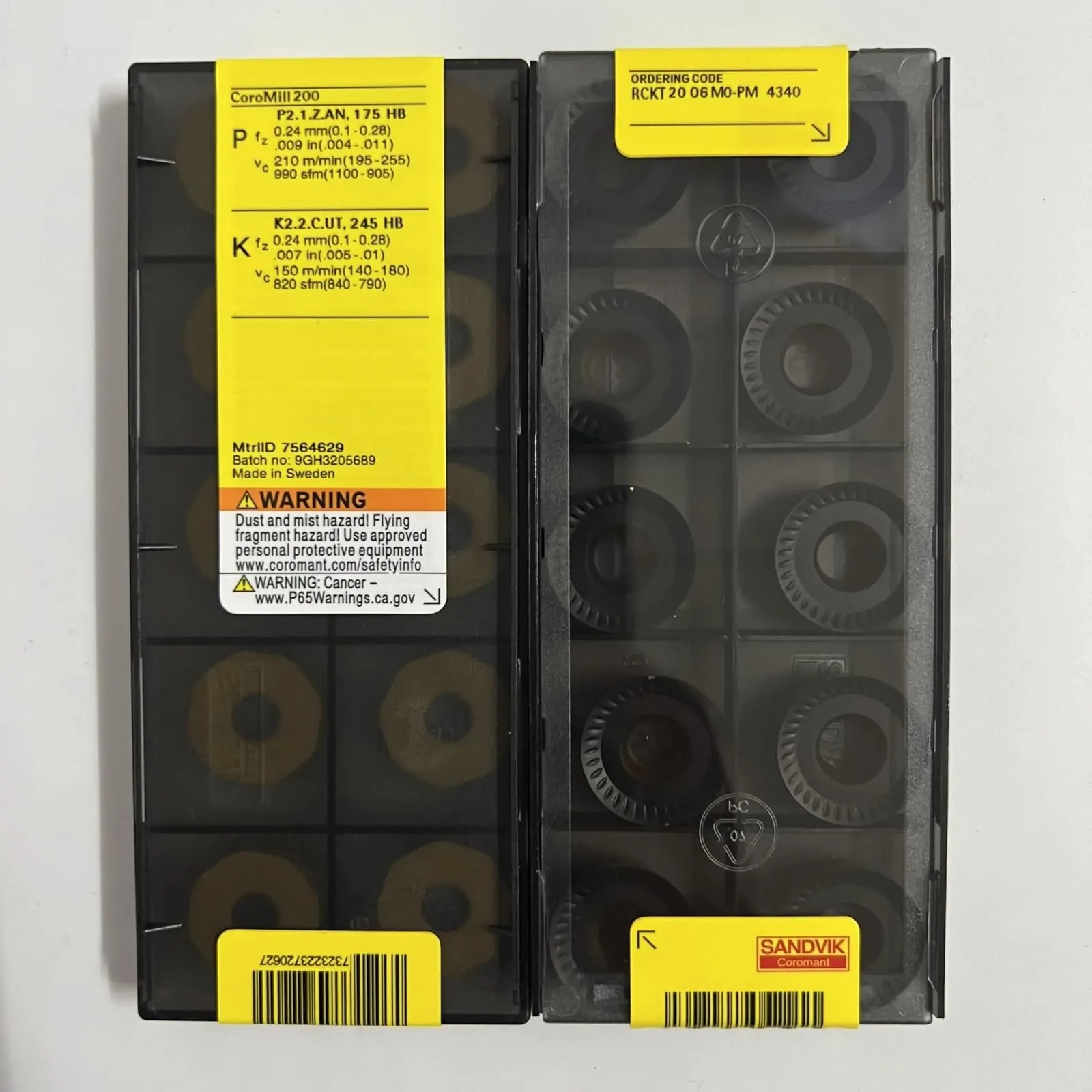 

Original SANDVIK / RCKT 2006MO-PM 4340 Hard alloy CNC Blade 10 Pcs