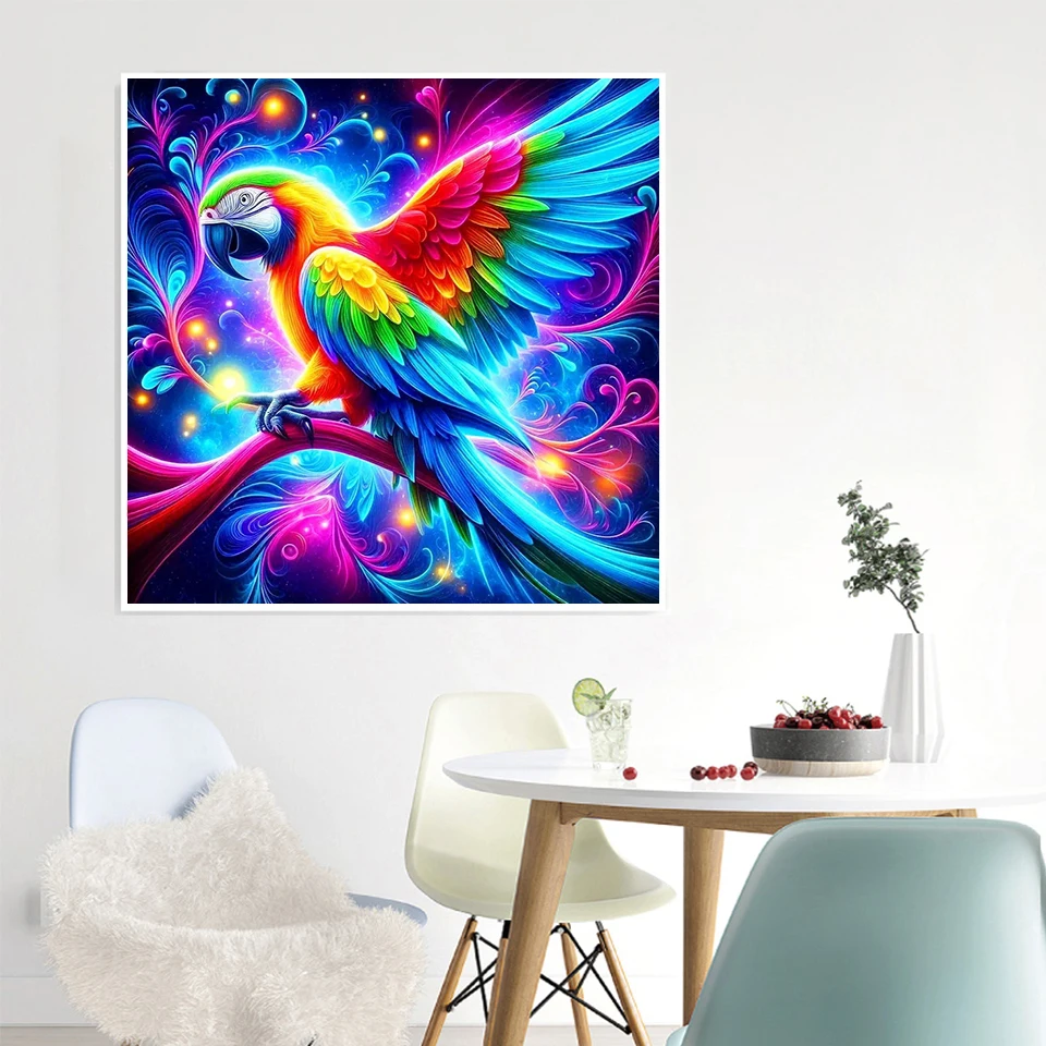 AZQSD 5d Diamond Painting Parrot Animal Mosaic Cross Stitch Kits Picture Of Rhinestones Birds Embroidery Sale Gift Handmade