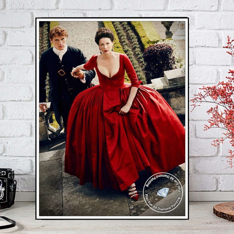 Outlander Tv Show Diamond Painting AB Drills Art Jamie Fraser Fantasy Scotland Scenery Mosaic Cross Stitch Kits Home Decor