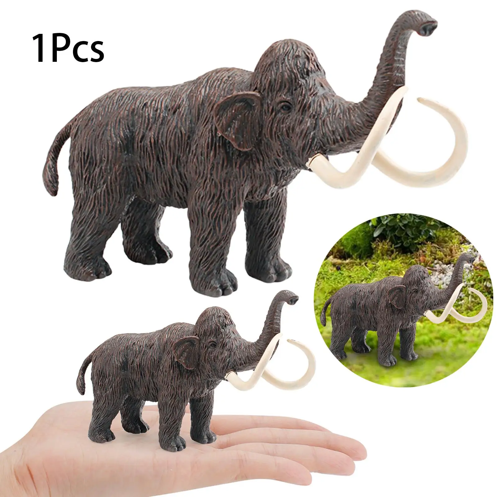 Elephant Model Ancient Creatures DIY Crafts Early Educational Action Figure Realistic for Birthday Desktop Collection