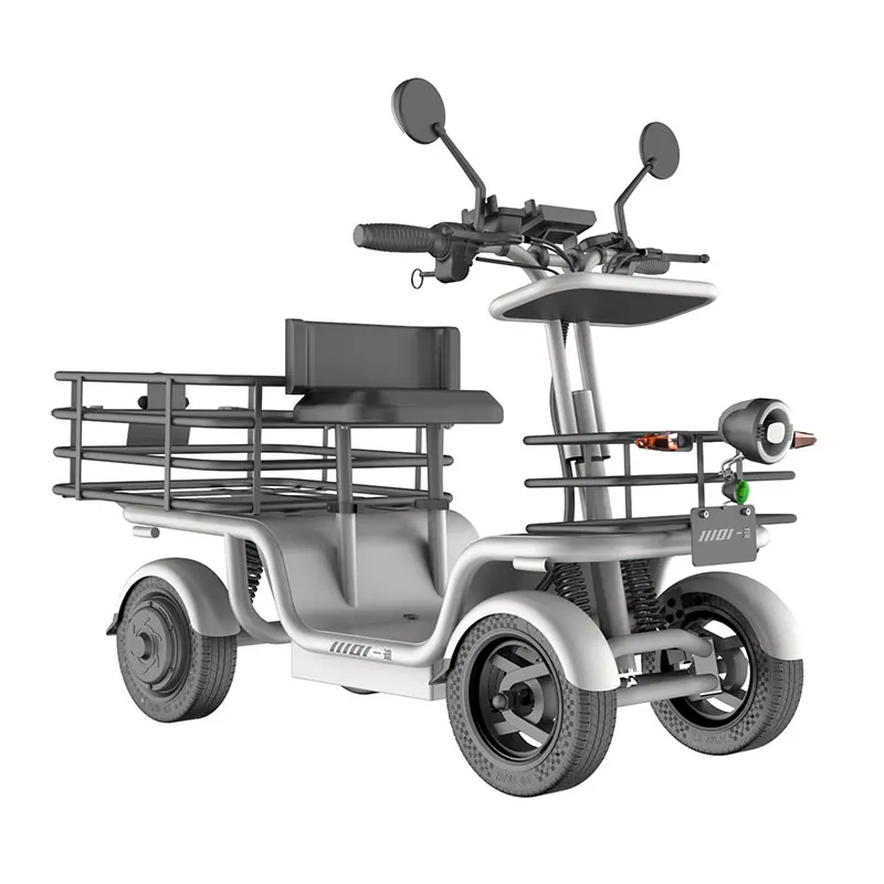 48V 250W Gear Motor Campus & Park Electric Mobility Scooter Large Cargo Capacity Transport Scooter With Rear Storage Basket
