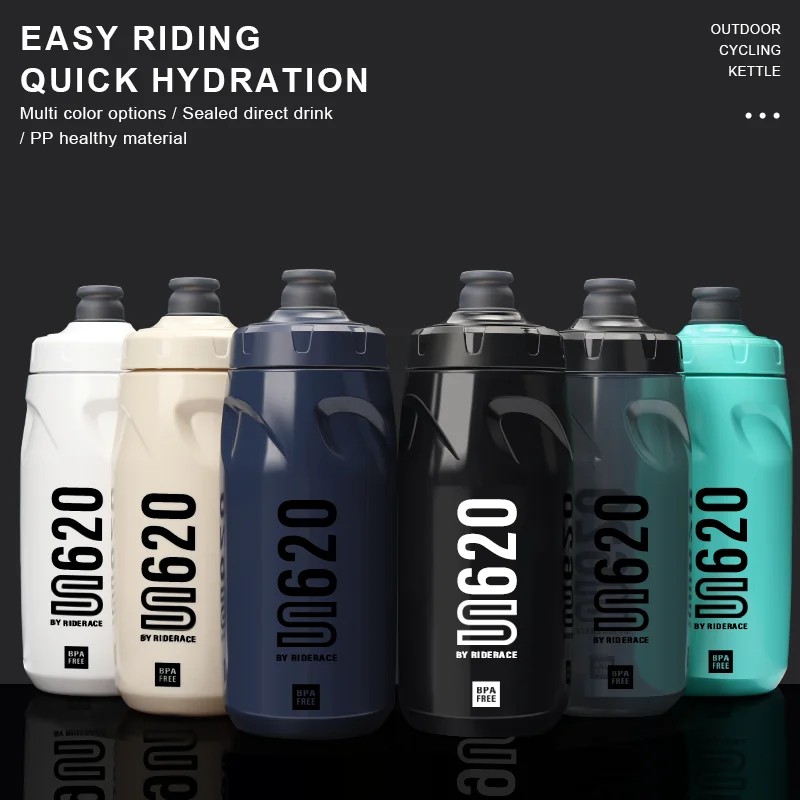 RIDERACE Fahrradflasche Tragbarer Fahrradbecher Fahrrad-Wasserflasche 620ML PP5 BPA-FREI Outdoor Laufen Klettern Sport Quetschbecher – Detail 8