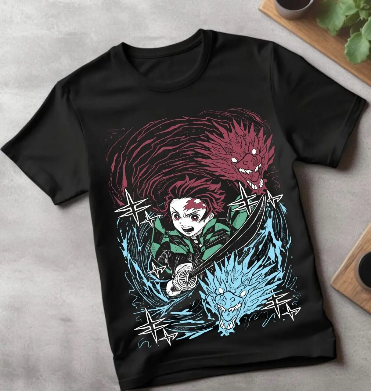 Tanjiro Demon Slayer T-shirt Kimetsu No Yaiba Anime Manga Nezuko Shirt All Size